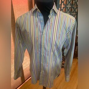 Robert Graham Button Down Shirt Sz Medium